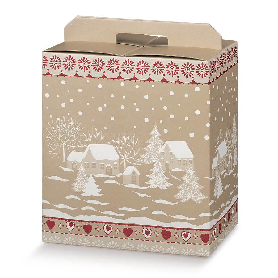 Scatole panettone e bottiglia