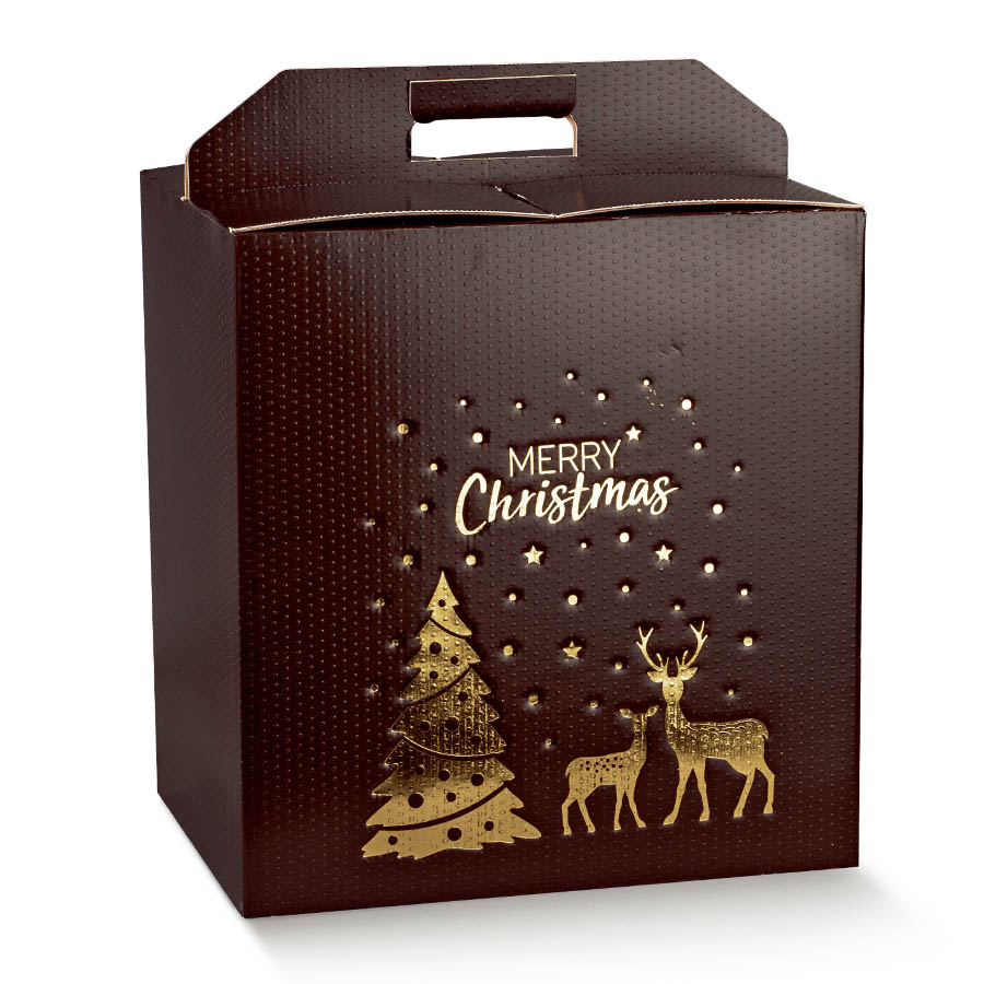 Scatole panettone e bottiglia