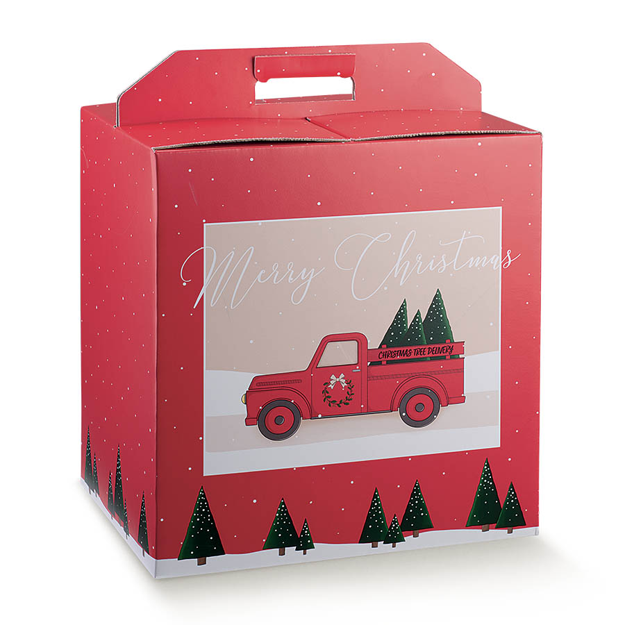 Scatole panettone e bottiglia