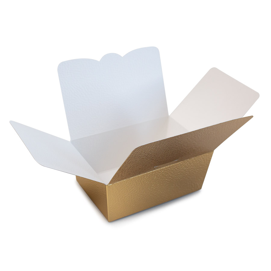 Scatola pasticceria Ballottin oro aperta