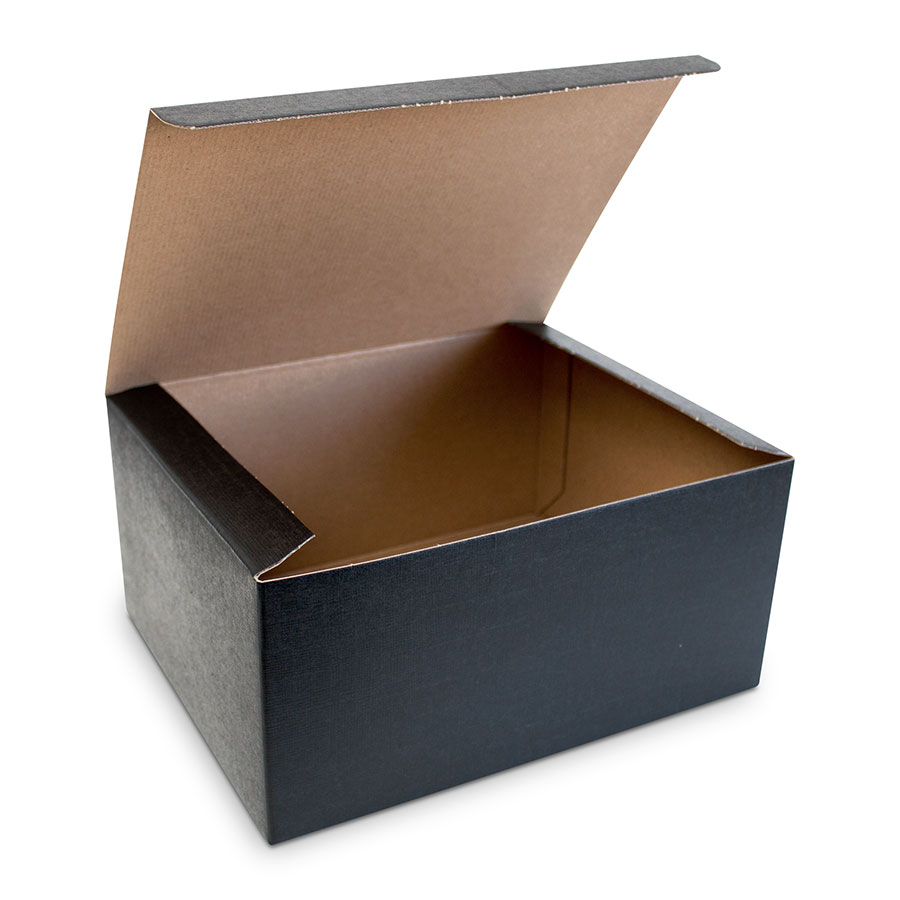 Scatola take away boite nero aperta