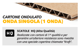 Scatole di cartone 1 onda