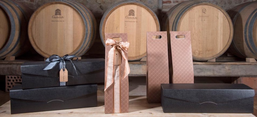 scatola cartone valigetta porta bottiglia vino